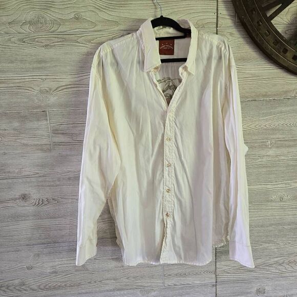 Tommy Bahama Denim Motercycle Hawiian Button Down Mens SZ XXL White Long Sleeve - Picture 2 of 5